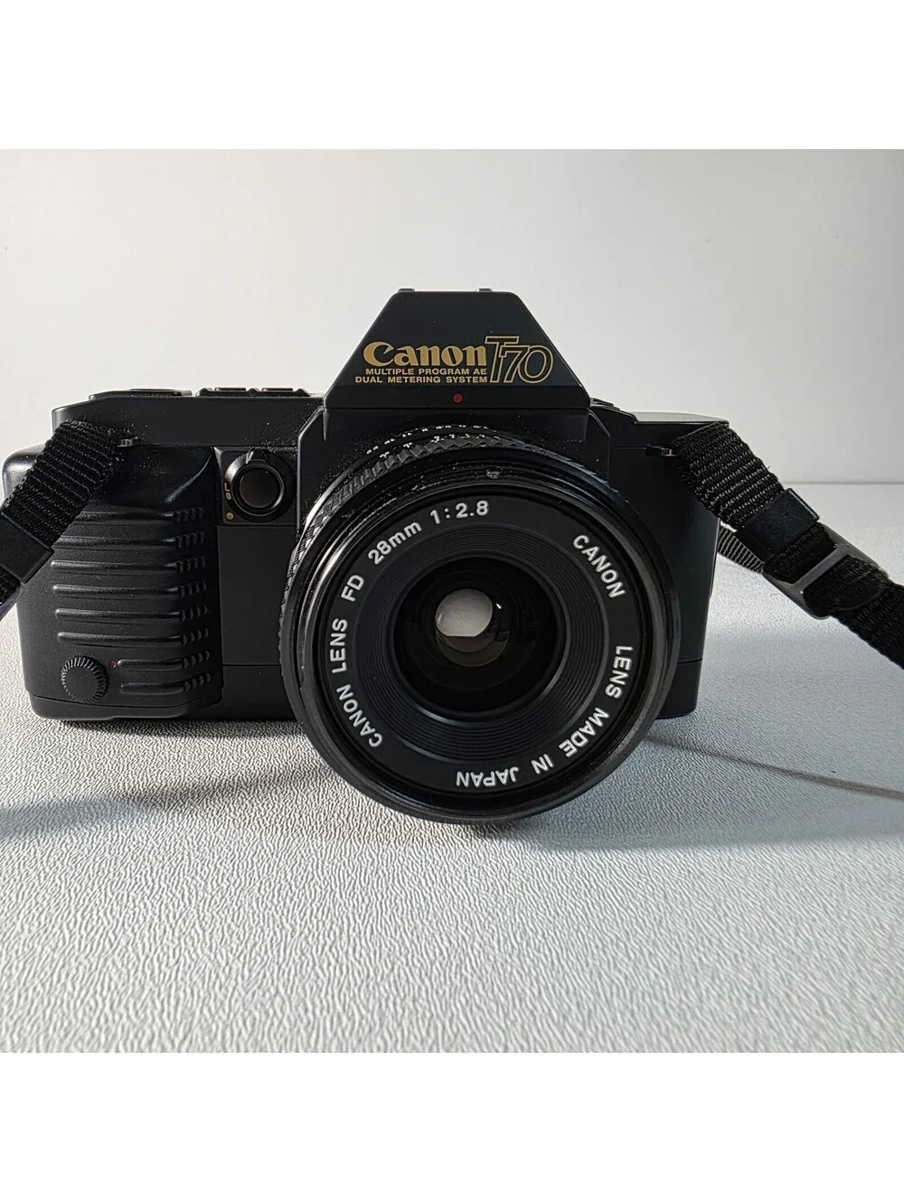 Canon T70 35mm SLR Camera with Canon 28mm F/2.8 Lens - Tested and Working